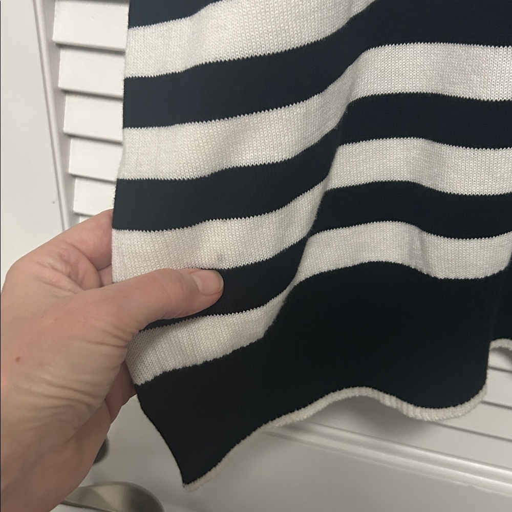 WISPR Striped Black and White Sweater with Pink Sleeve Accents - Picture 7 of 7